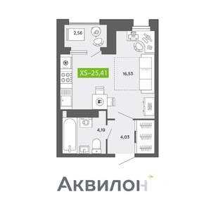 Студия квартира, вторичка, 25м2, 15/16 этаж
