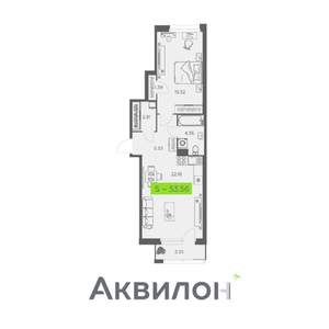 1-к квартира, вторичка, 54м2, 3/11 этаж