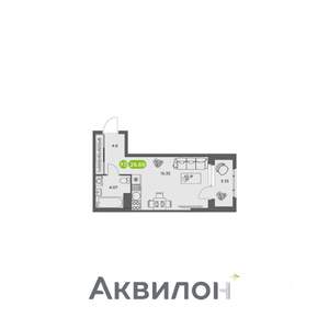 Студия квартира, вторичка, 27м2, 7/16 этаж