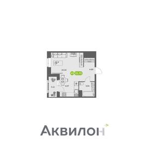 Студия квартира, вторичка, 33м2, 14/16 этаж