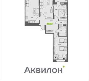 3-к квартира, вторичка, 76м2, 6/16 этаж