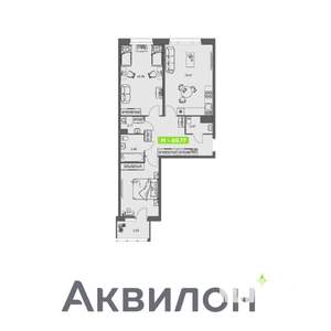 3-к квартира, строящийся дом, 70м2, 5/8 этаж