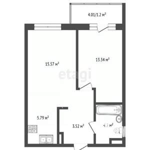 1-к квартира, вторичка, 45м2, 8/11 этаж