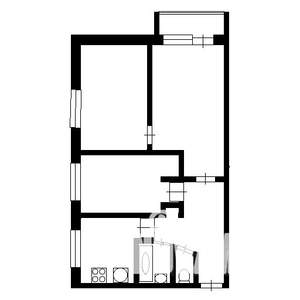 3-к квартира, вторичка, 55м2, 2/5 этаж