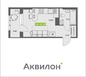 Студия квартира, вторичка, 23м2, 8/16 этаж