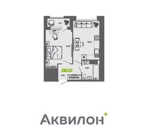 1-к квартира, вторичка, 36м2, 4/16 этаж