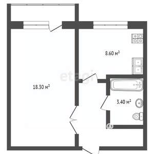 1-к квартира, вторичка, 37м2, 3/9 этаж