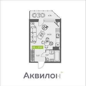 Студия квартира, вторичка, 28м2, 7/8 этаж