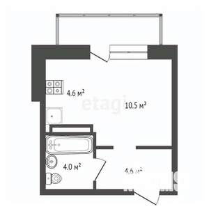 Студия квартира, вторичка, 24м2, 5/16 этаж