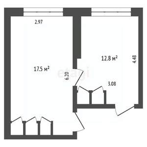 2-к квартира, вторичка, 32м2, 3/5 этаж