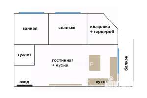 2-к квартира, вторичка, 60м2, 7/14 этаж