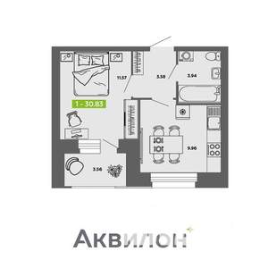 1-к квартира, вторичка, 31м2, 11/11 этаж