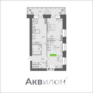 2-к квартира, вторичка, 64м2, 2/11 этаж