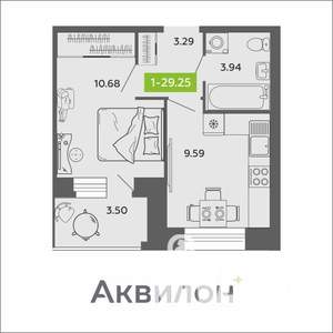 1-к квартира, вторичка, 29м2, 10/11 этаж