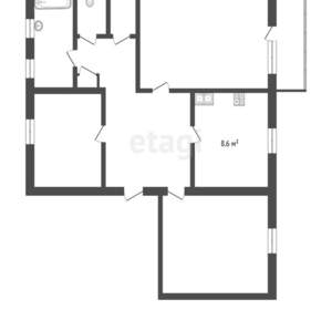 3-к квартира, вторичка, 68м2, 2/2 этаж